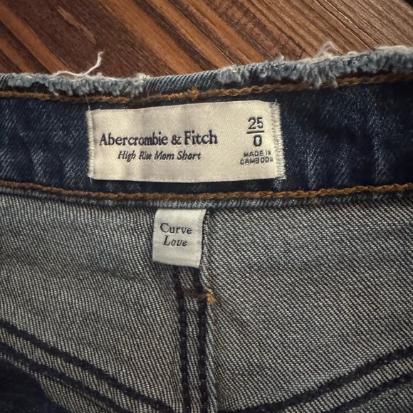 Abercrombie & Fitch Blue Distressed Jean Shorts - Picture 3 of 3